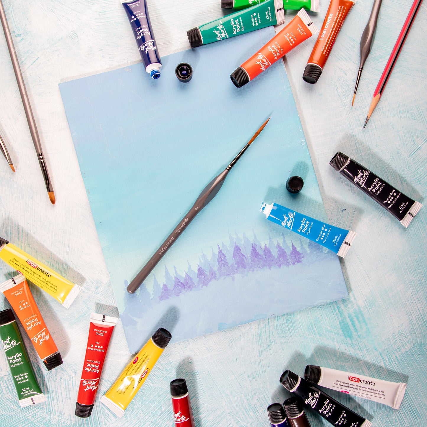 Mont Marte Artist Brush Acrylic Taklon Rigger 3