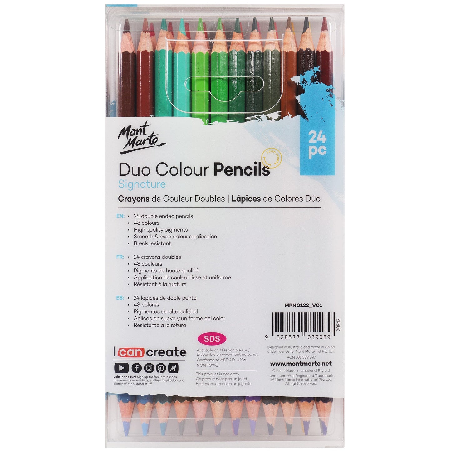 Mont Marte Signature Pencil Set - Duo Colour Pencils 24pc