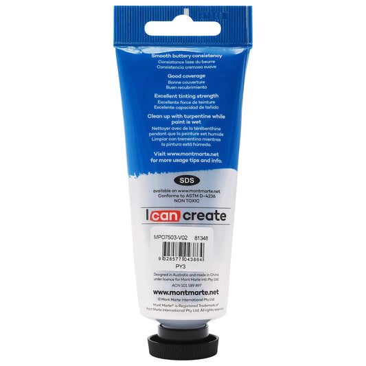 Mont Marte Oil Paint 75ml Tube - Lemon Yellow