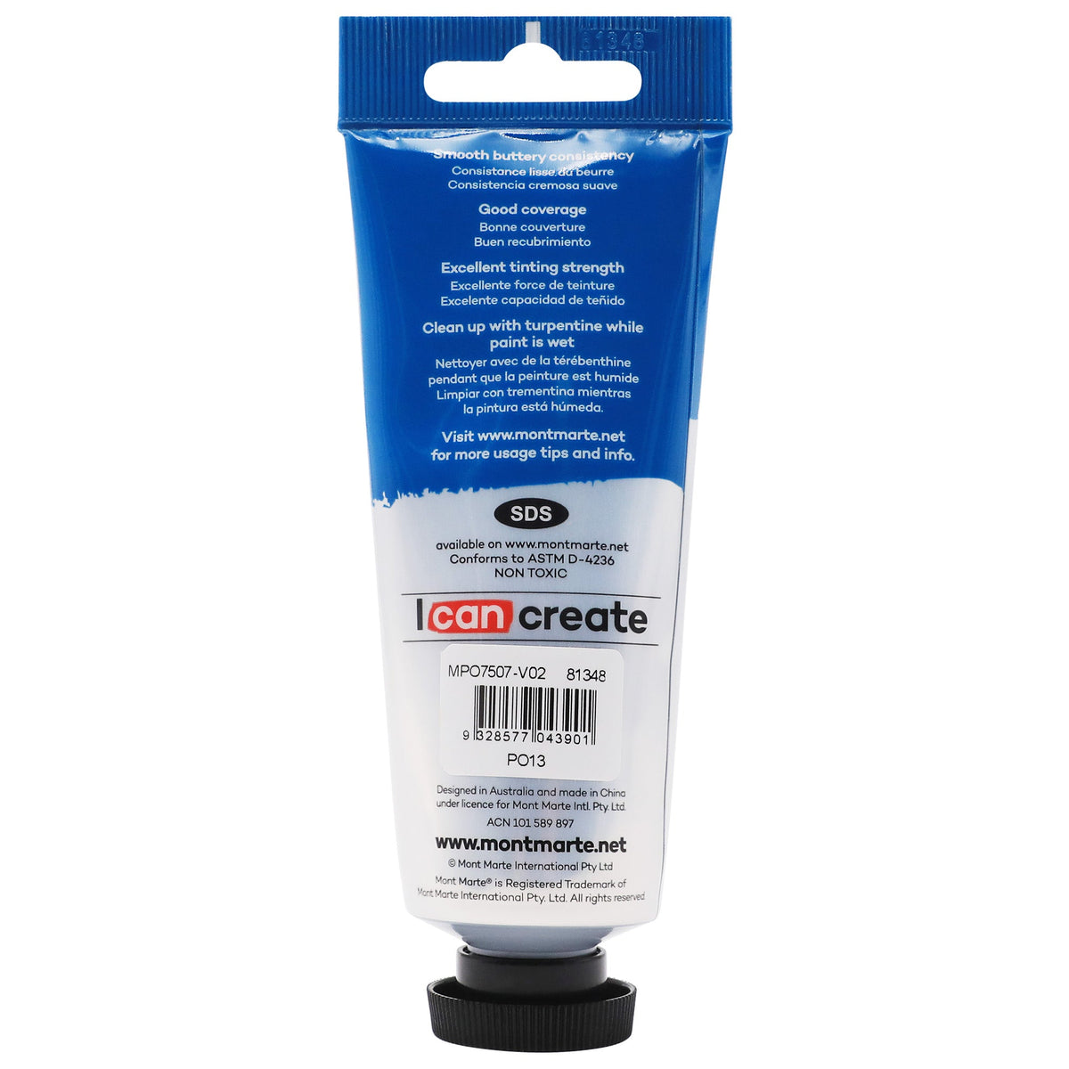 Mont Marte Oil Paint 75ml Tube- Orange