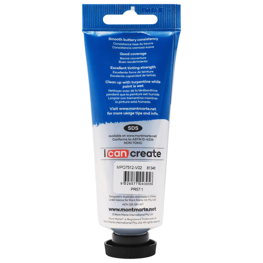 Mont Marte Oil Paint 75ml Tube- Crimson