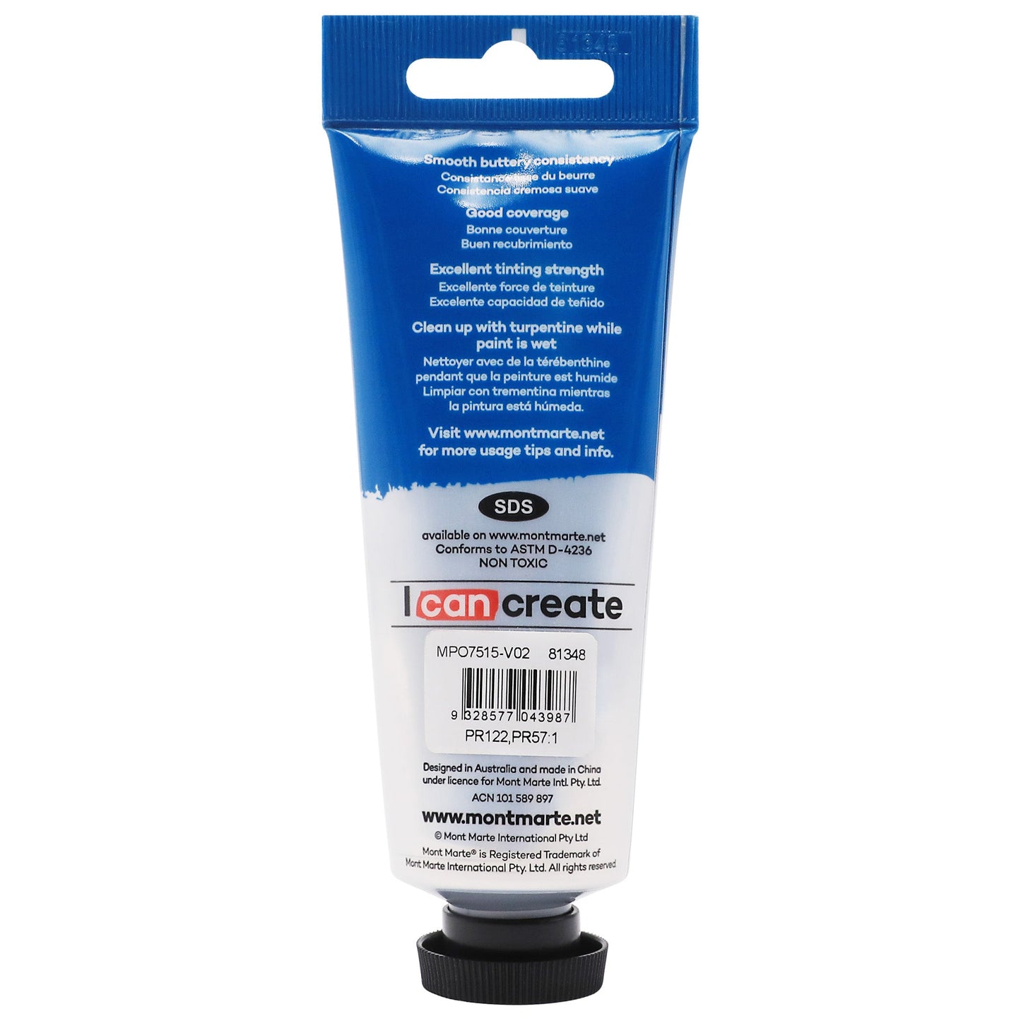 Mont Marte Oil Paint 75ml Tube- Rose Madder