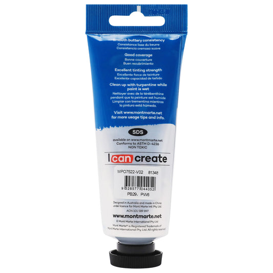 Mont Marte Oil Paint 75ml Tube- Cobalt Blue