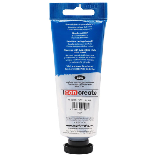 Mont Marte Oil Paint 75ml Tube- Permanent Green