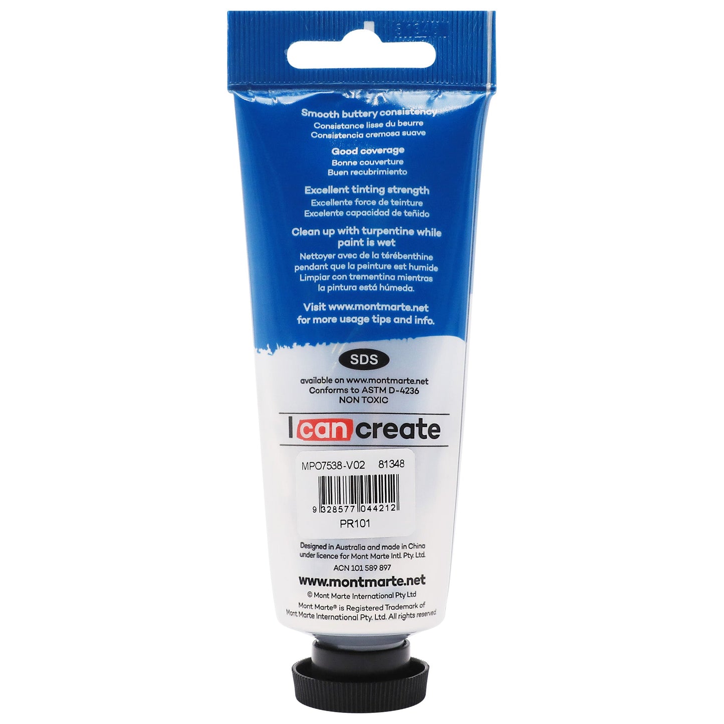Mont Marte Oil Paint 75ml Tube- Red Ochre