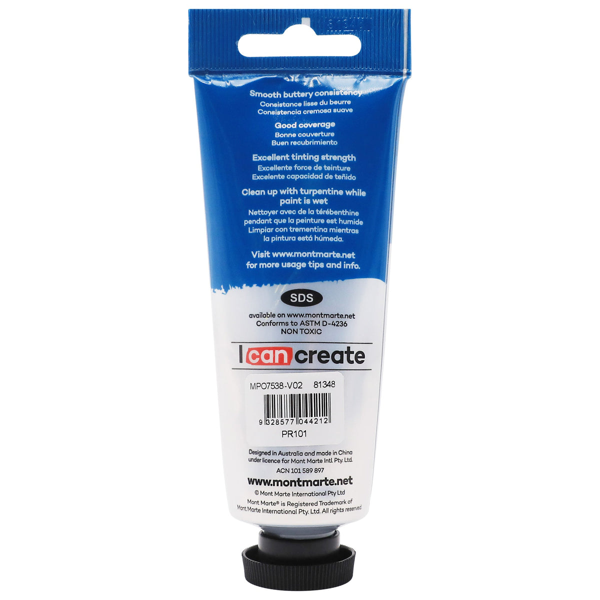 Mont Marte Oil Paint 75ml Tube- Red Ochre