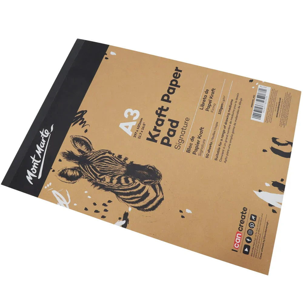 Mont Marte Signature Kraft Paper Pad A3 115gsm 50 Sheet