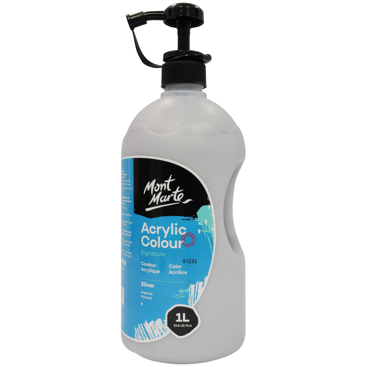 xx Mont Marte Signature Acrylic Paint 1 Litre Bottle - Silver
