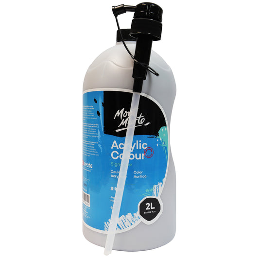 xx Mont Marte Signature Acrylic Paint 2 Litre Bottle - Silver