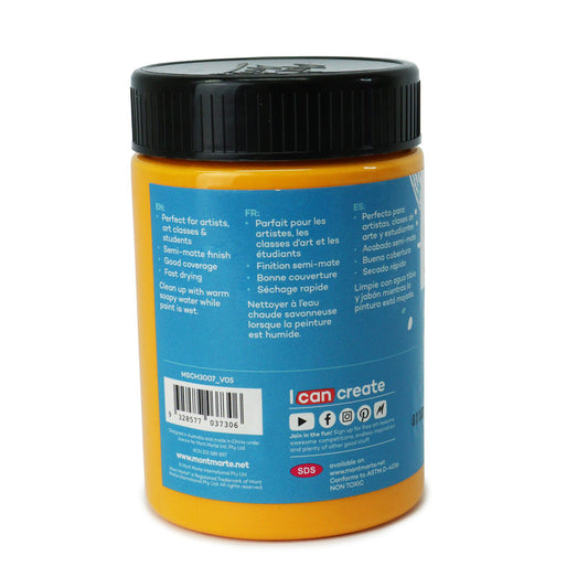 xx Mont Marte Signature Acrylic Paint 300ml Pot - Orange Yellow