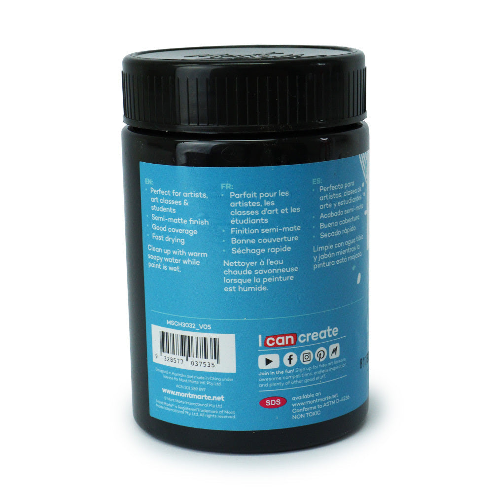 xx Mont Marte Signature Acrylic Paint 300ml Pot - Lamp Black