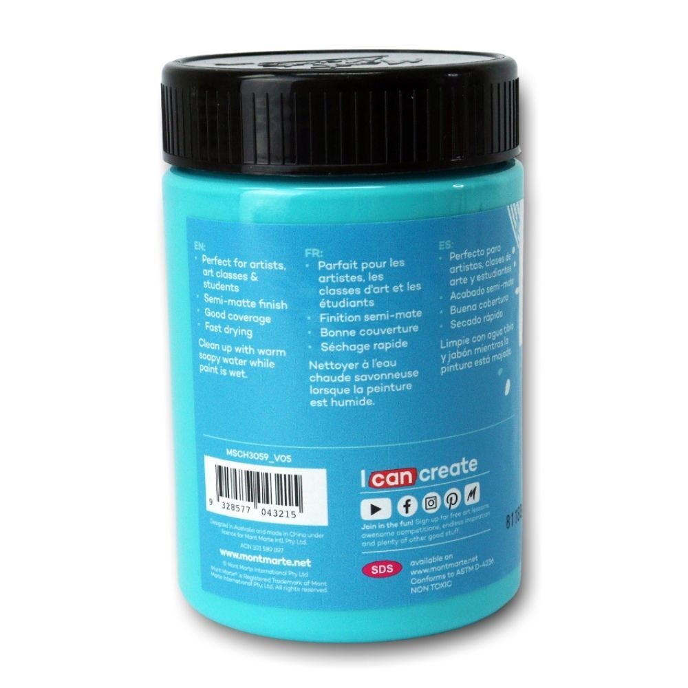xx Mont Marte Signature Acrylic Paint 300ml Pot - Turquoise