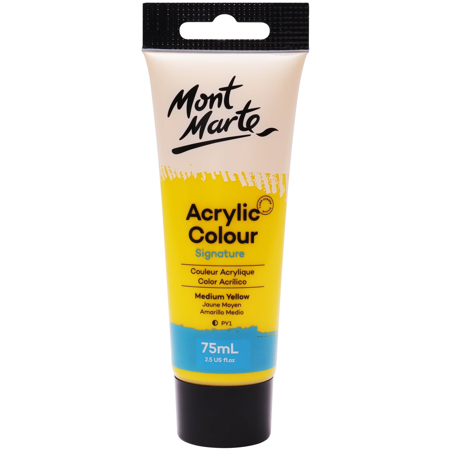 Mont Marte Signature Acrylic Paint 75ml Tube - Medium Yellow