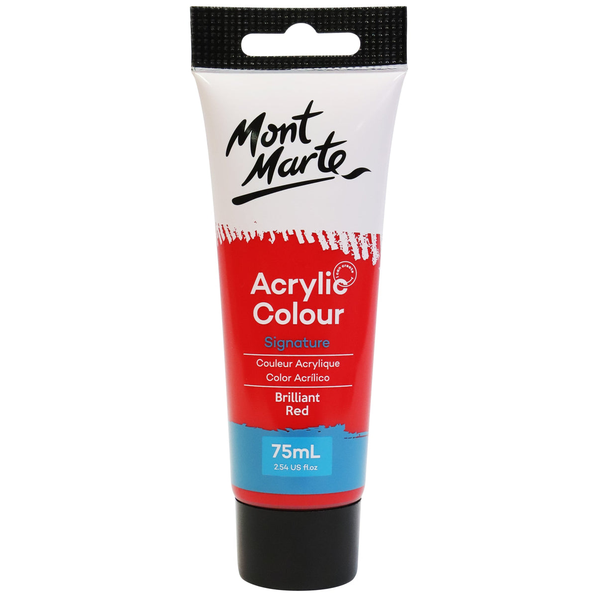 Mont Marte Signature Acrylic Paint 75ml Tube - Brilliant Red