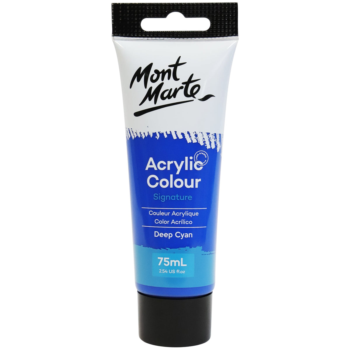 Mont Marte Signature Acrylic Paint 75ml Tube - Deep Cyan Blue