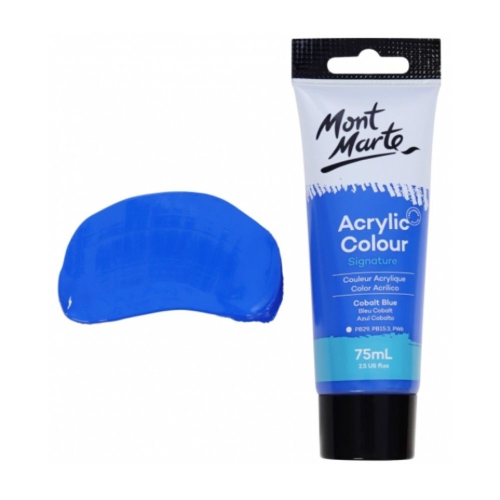 Mont Marte Signature Acrylic Paint 75ml Tube - Cobalt Blue