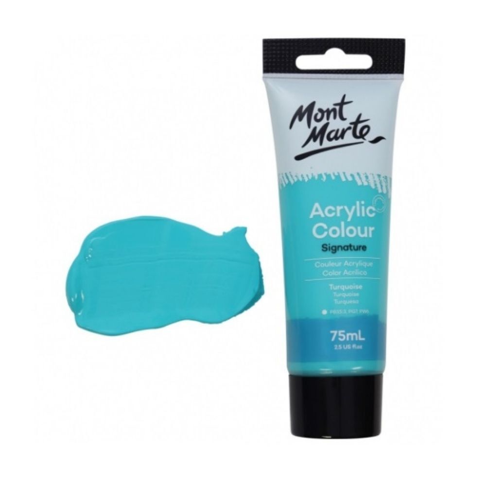 Mont Marte Signature Acrylic Paint 75ml Tube - Turquoise