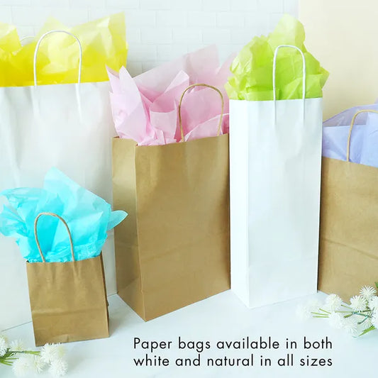 Value Craft Mini Paper Bags 15x12cm Natural Pk4