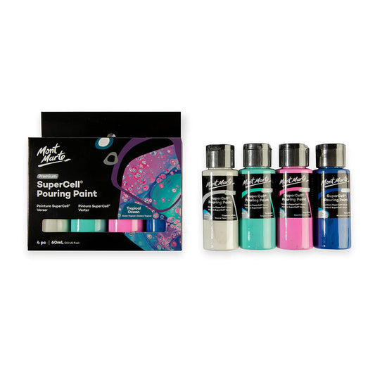 Mont Marte Supercell Pouring Paint- Pk4 Tropical Ocean