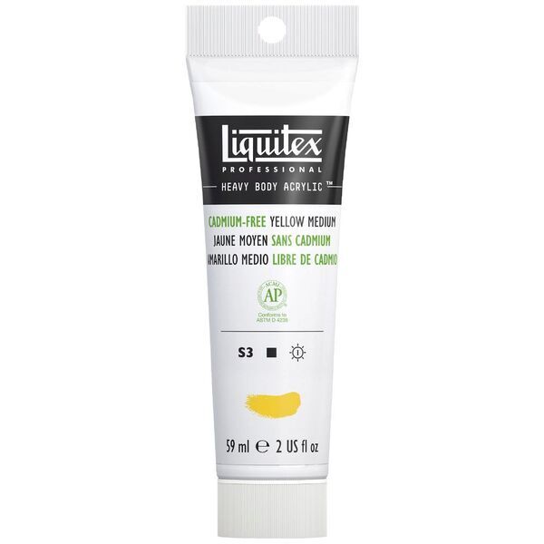 Liquitex Heavy Body Acrylic Paint 59ml S3 - Cadmium-Free Yellow Medium