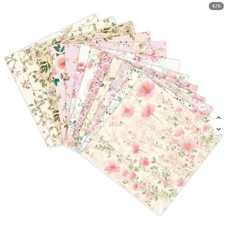 6x6" Oriental Garden Background Paper Pk12