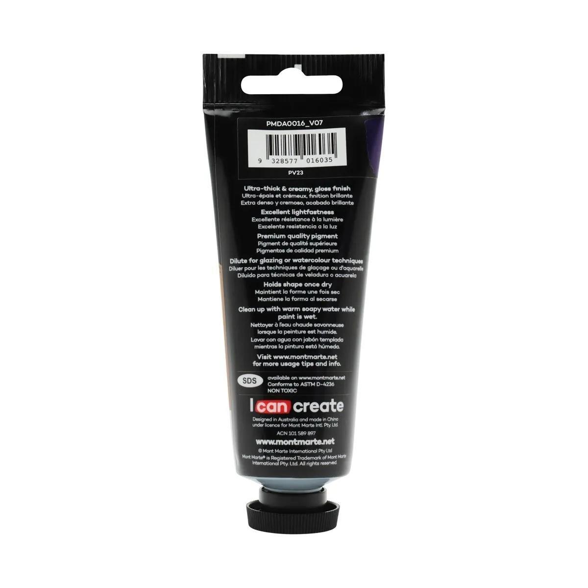 xx Mont Marte Dimension Acrylic Paint 75ml Tube - Purple