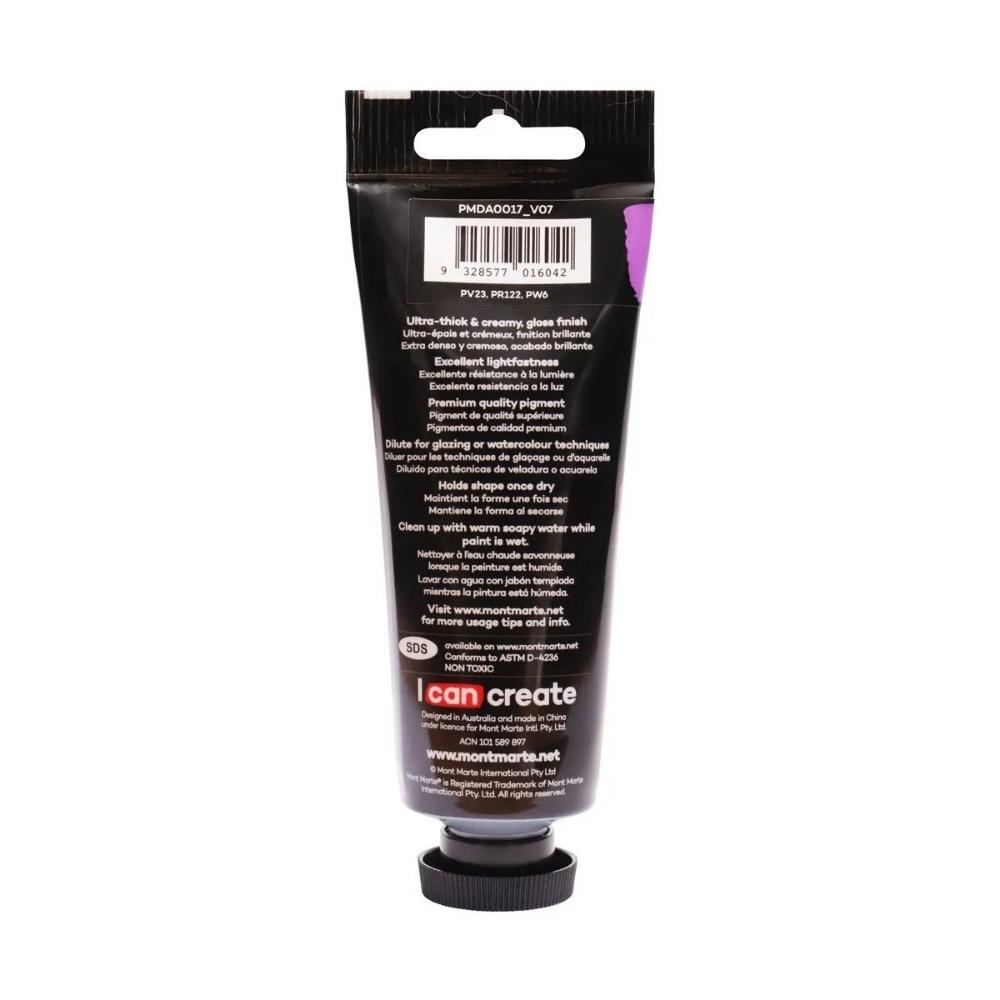 xx Mont Marte Dimension Acrylic Paint 75ml Tube - Violet