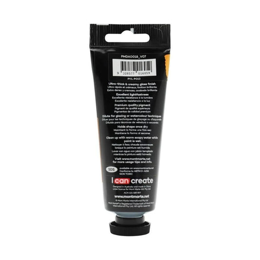 xx Mont Marte Dimension Acrylic Paint 75ml Tube - Yellow Deep