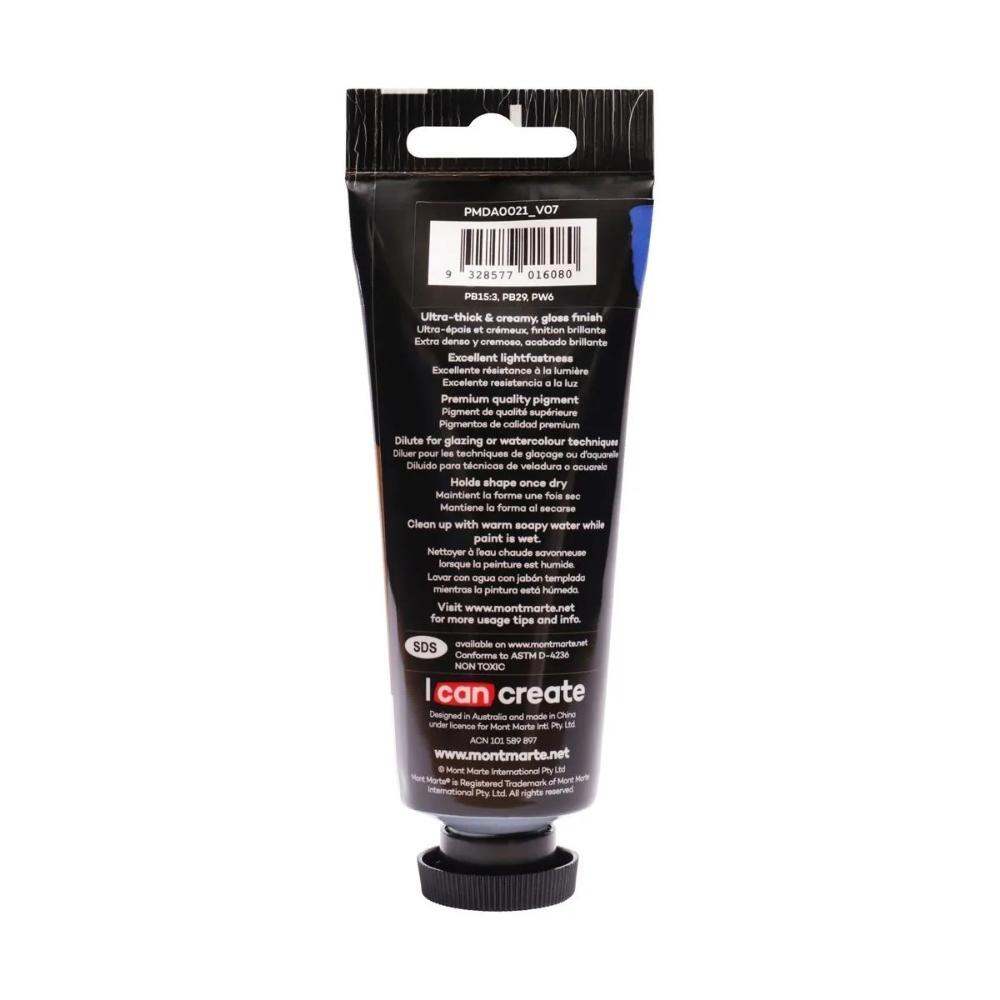 xx Mont Marte Dimension Acrylic Paint 75ml Tube - Cyan Blue