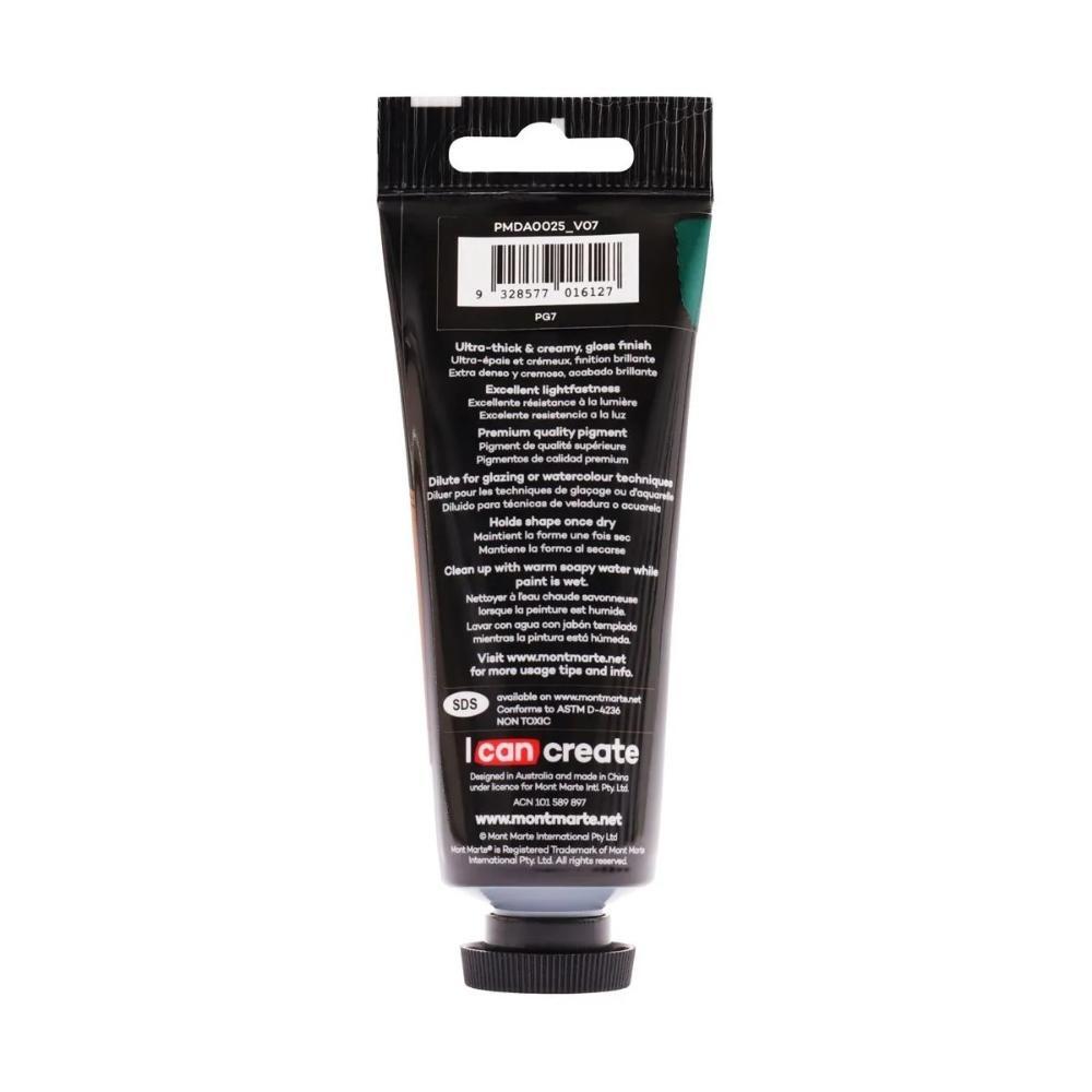 xx Mont Marte Dimension Acrylic Paint 75ml Tube - Viridian