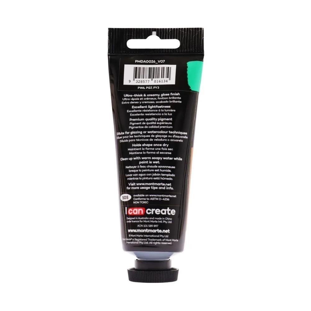 xx Mont Marte Dimension Acrylic Paint 75ml Tube - Emerald Green