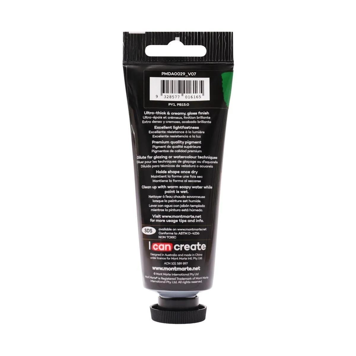 xx Mont Marte Dimension Acrylic Paint 75ml Tube - Sap Greenx