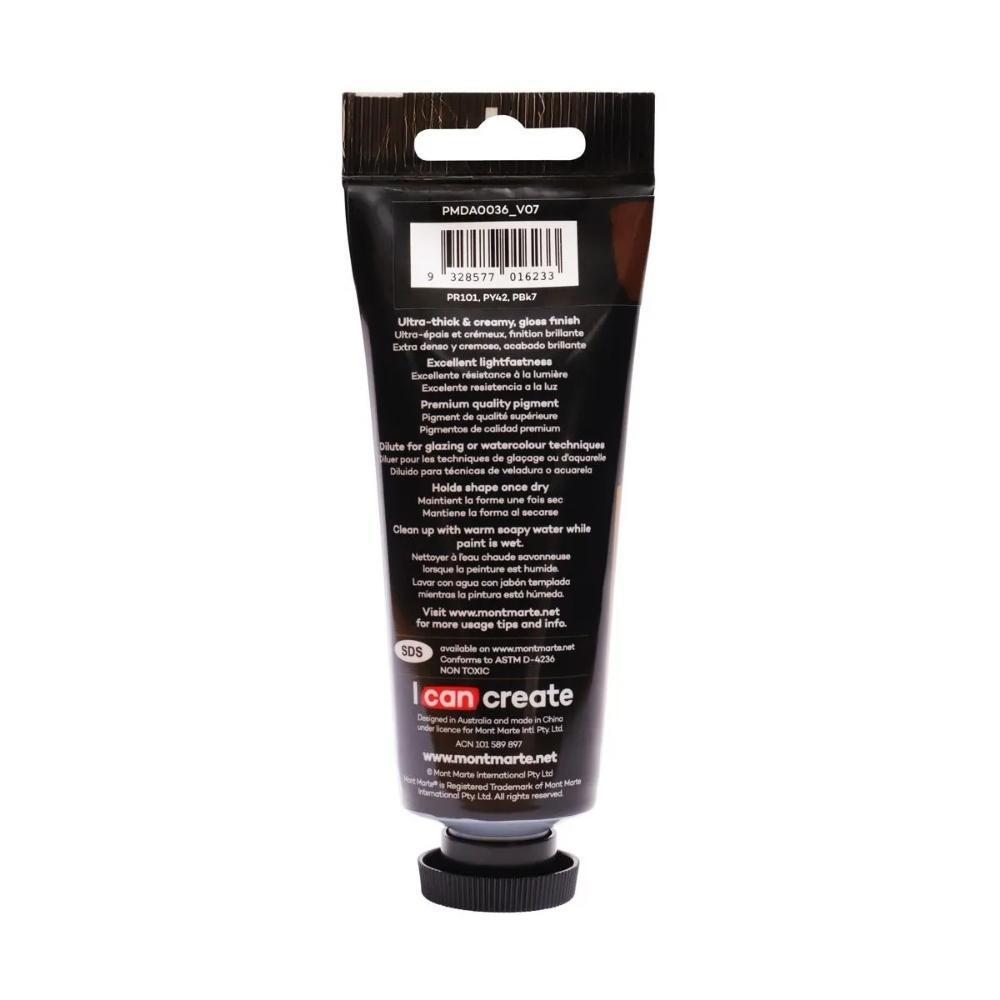 xx Mont Marte Dimension Acrylic Paint 75ml Tube - Burnt Umber