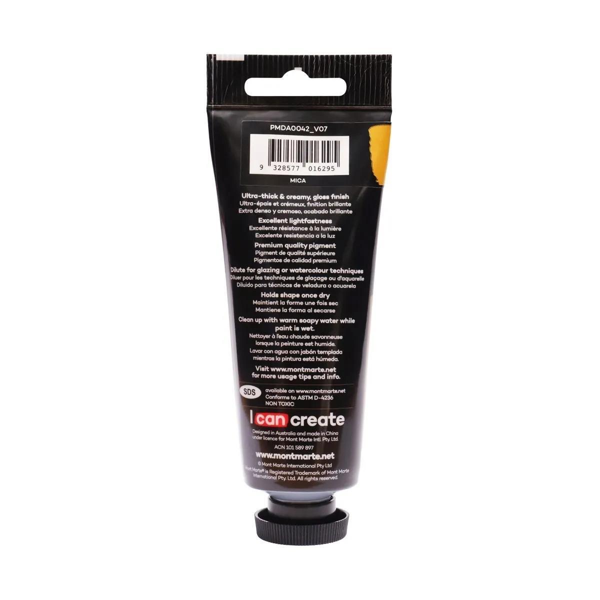 xx Mont Marte Dimension Acrylic Paint 75ml Tube - Gold