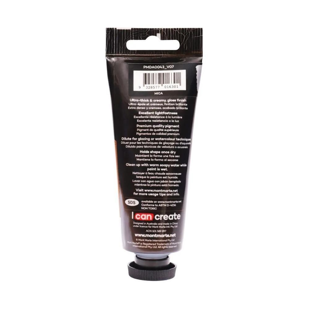 xx Mont Marte Dimension Acrylic Paint 75ml Tube - Silver