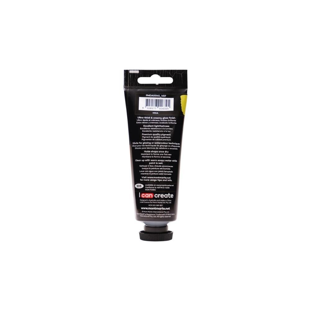 xx Mont Marte Dimension Acrylic Paint 75ml Tube - Pearl Yellow Mid