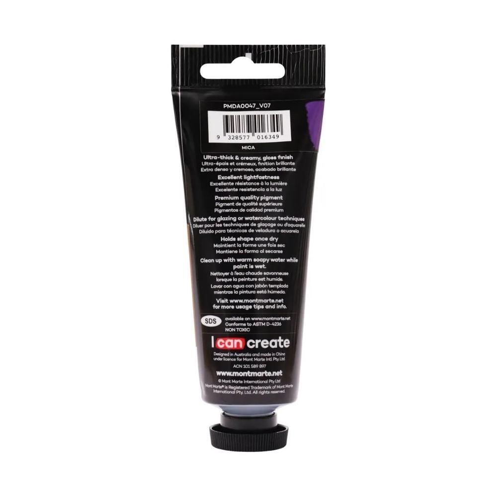 xx Mont Marte Dimension Acrylic Paint 75ml Tube - Pearl Purple
