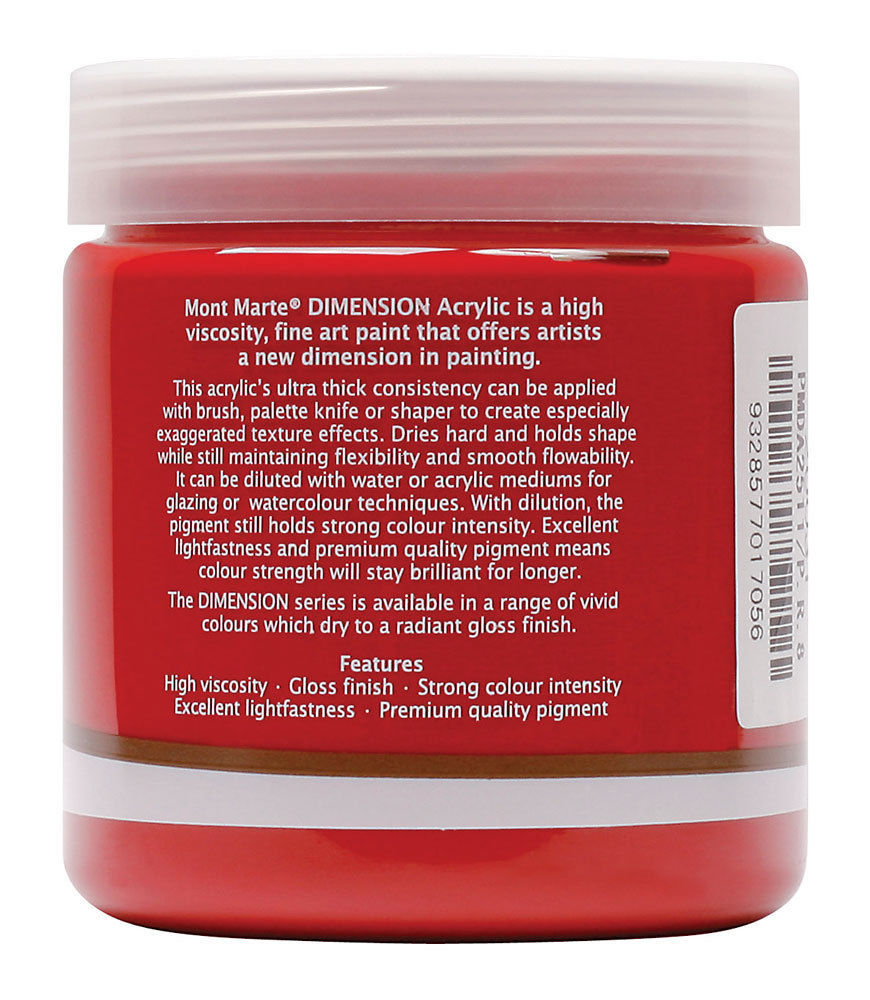xx Mont Marte Dimension Acrylic Paint 250mls - Red