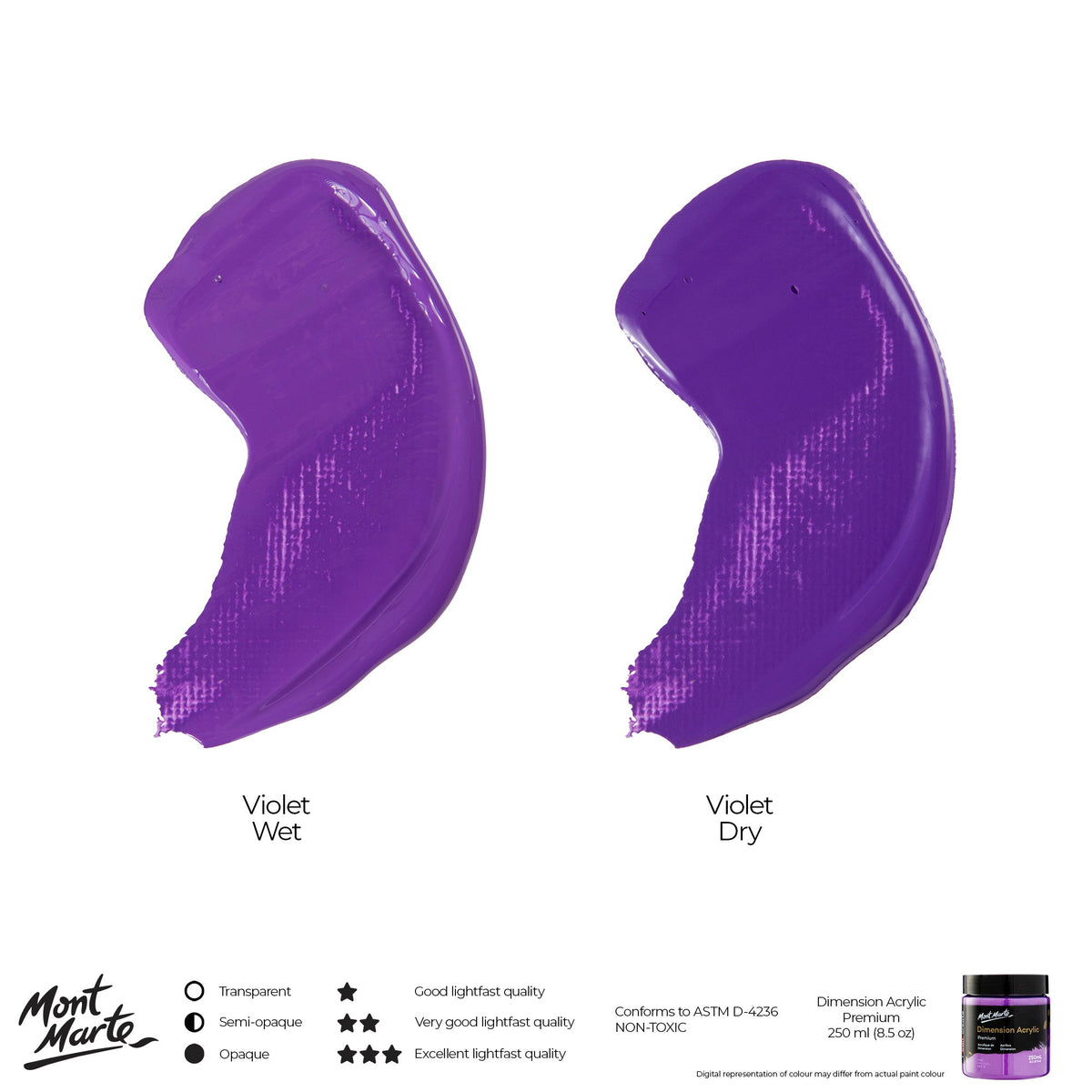 xx Mont Marte Dimension Acrylic Paint 250mls - Violet