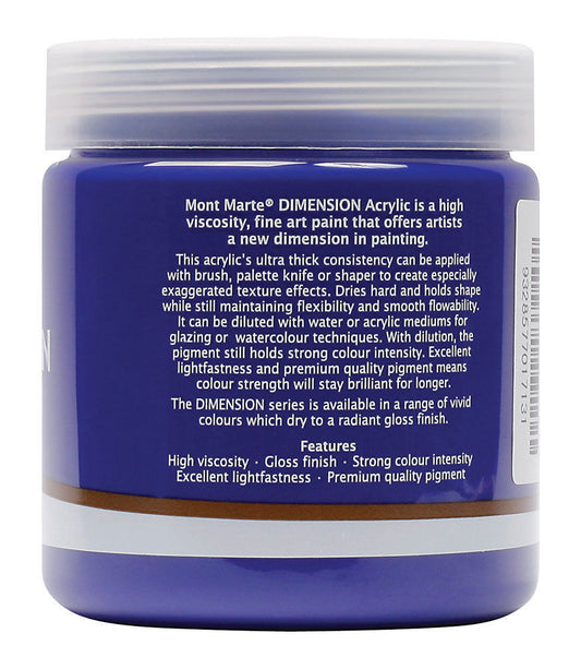 xx Mont Marte Dimension Acrylic Paint 250mls - Ultramarine Blue