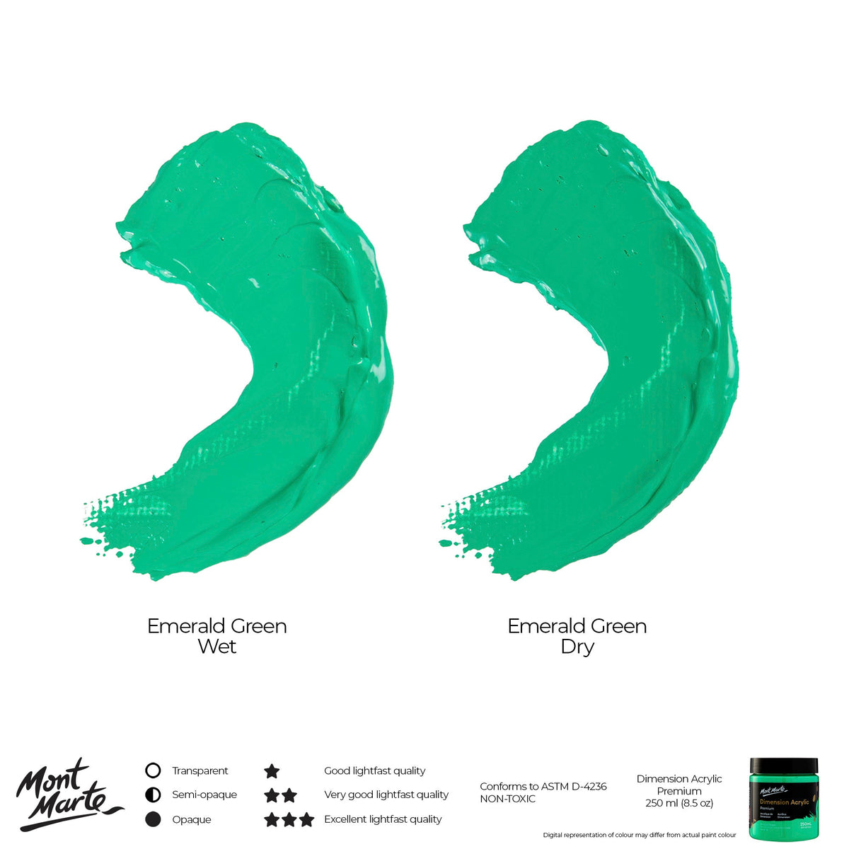 xx Mont Marte Dimension Acrylic Paint 250mls - Emerald Green