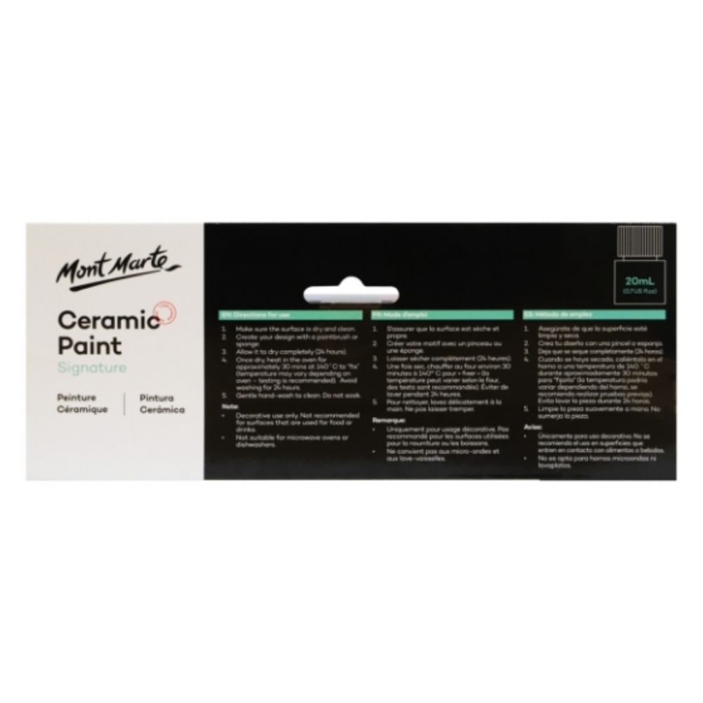 Mont Marte Paint Set - Ceramic Paint 6pc x 20ml
