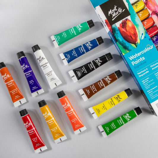 Mont Marte Watercolour Paints 12pc x 12ml