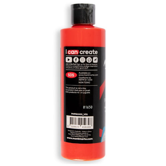 Mont Marte SuperCell Pouring Paint 240ml Bottle - Cadmium Red