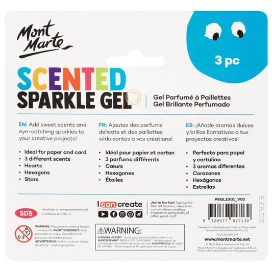xx Mont Marte Kids - Scented Sparkly Gel 3pc x 37ml
