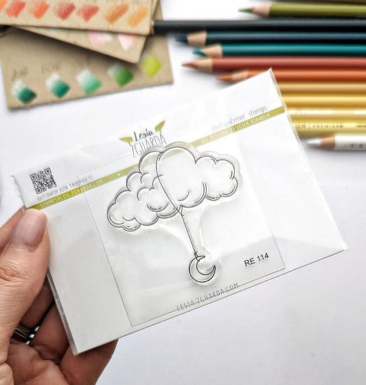 Lesia Zgharda Clear Stamp "Cloud Cradle for the Moon"