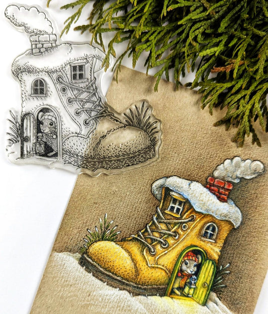 Lesia Zgharda Clear Stamp “Fairy Tale Shoe Cottage”