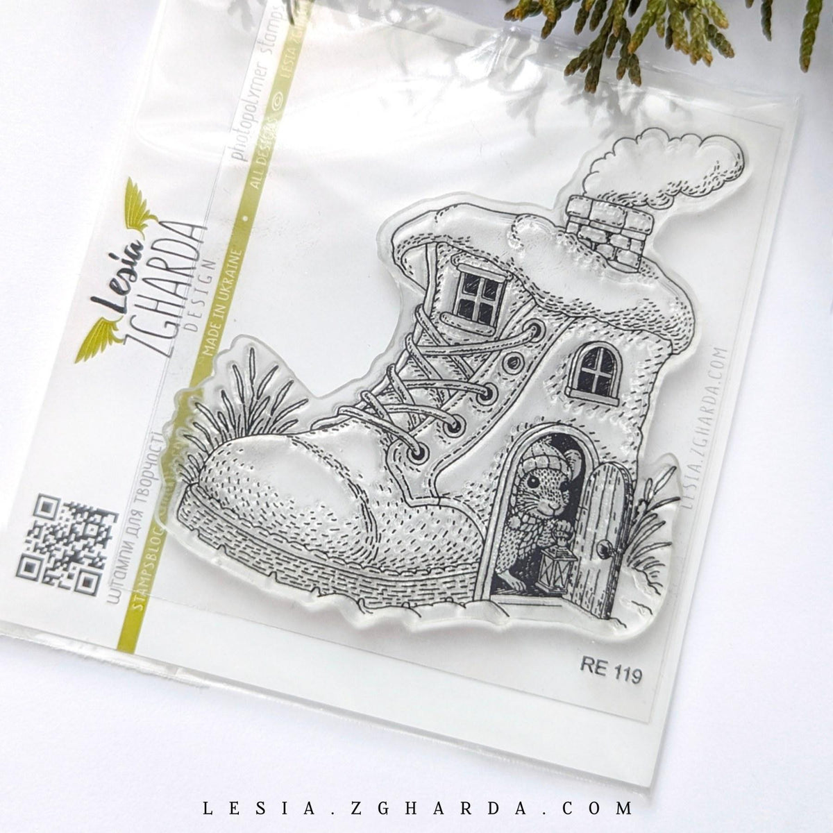 Lesia Zgharda Clear Stamp “Fairy Tale Shoe Cottage”