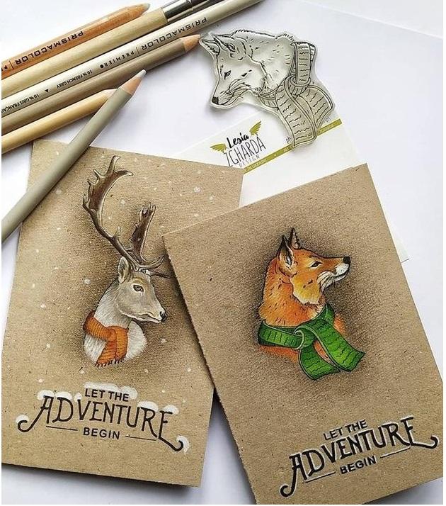 Lesia Zgharda Sentiment Stamp Set "Let the Adventure Begin 1"