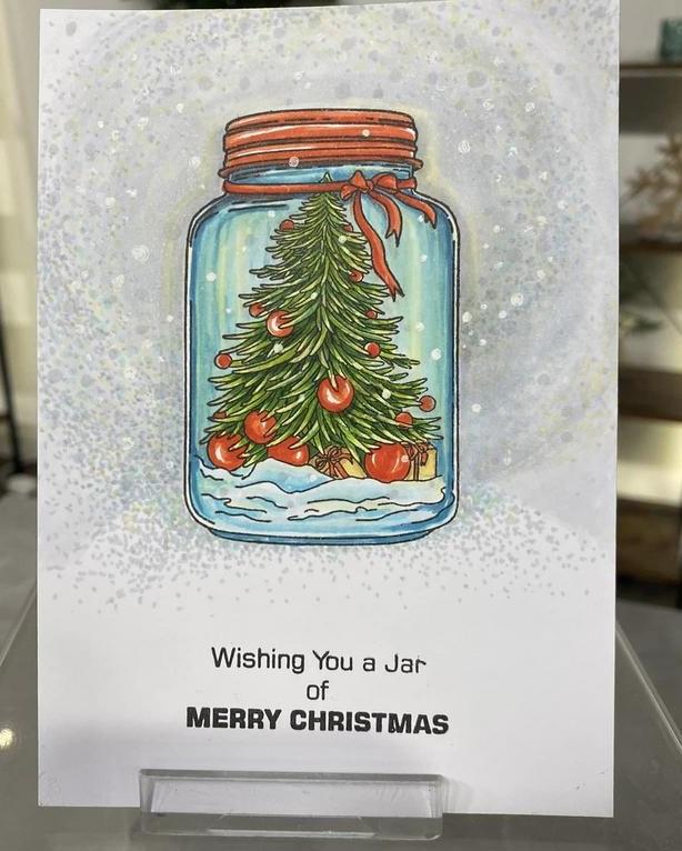Lesia Zgharda Sentiment Stamp Set Wishing You a Jar of Merry Christmas
